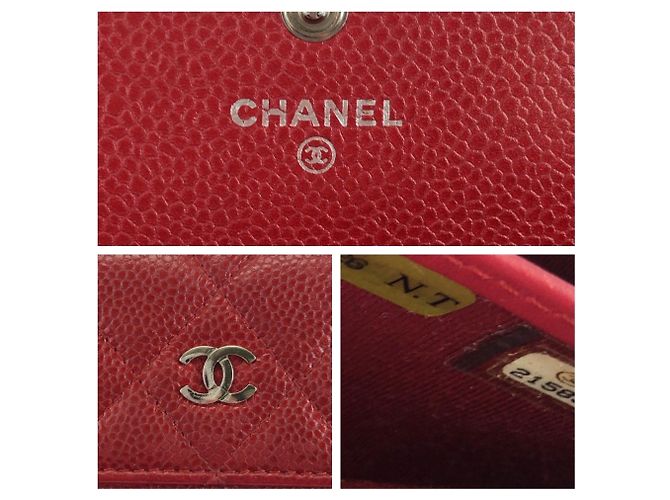 Portafoglio lungo matelassé rosso Chanel - vista 5