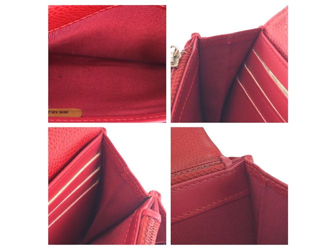 Portafoglio lungo matelassé rosso Chanel - vista 6