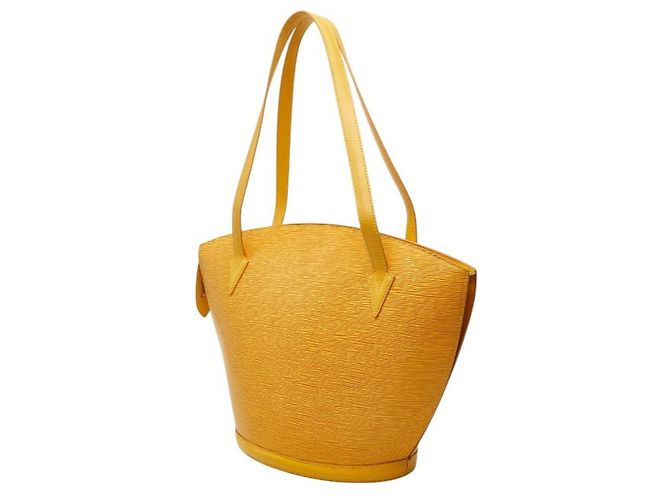 Borsa a tracolla shopping Louis Vuitton Epi Saint Jacques Beige Giallo - vista 2