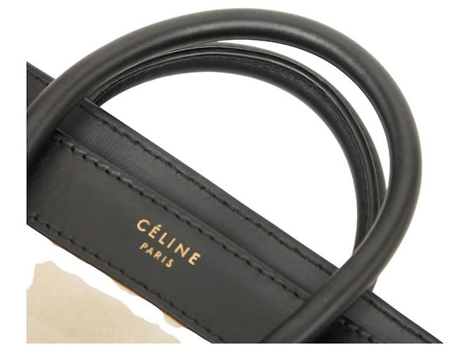 Céline Borsa Celine Luggage Nano Shopper Nero Multicolore - vista 10