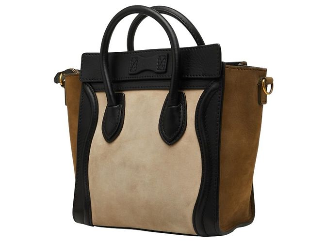 Céline Borsa Celine Luggage Nano Shopper Nero Multicolore - vista 2