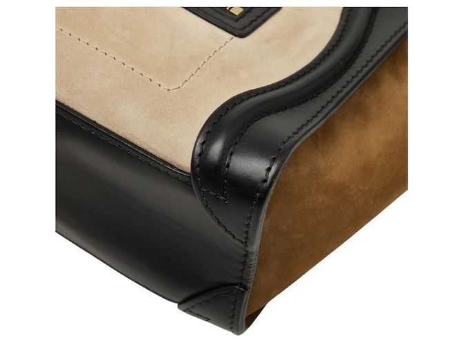 Céline Borsa Celine Luggage Nano Shopper Nero Multicolore - vista 4