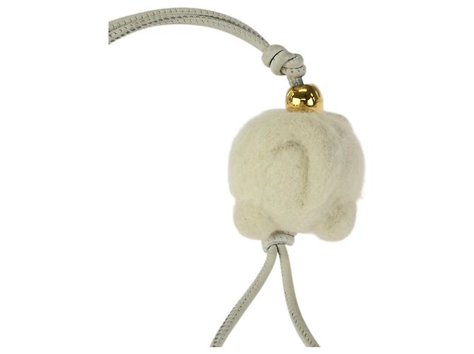 Portachiavi in pelle off-white Loewe Bianco sporco - vista 2