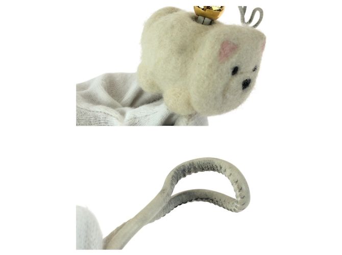 Portachiavi in pelle off-white Loewe Bianco sporco - vista 5