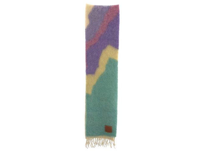 Sciarpa/Stola in lana Loewe Anagram Multicolor Multicolore - vista 2