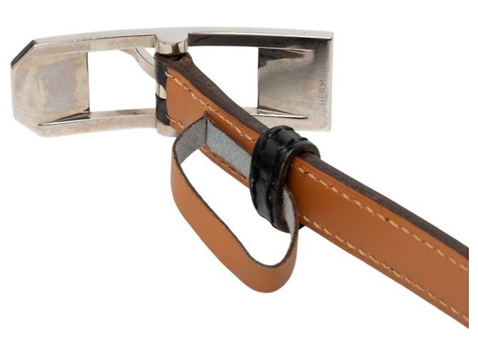 Hermès Hermes Kelly Ardion Gürtel, Größe 65 Braun Schwarz - Ansicht 4