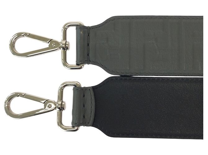 Fendi Strap You Grey Leather Shoulder Braun - Ansicht 2