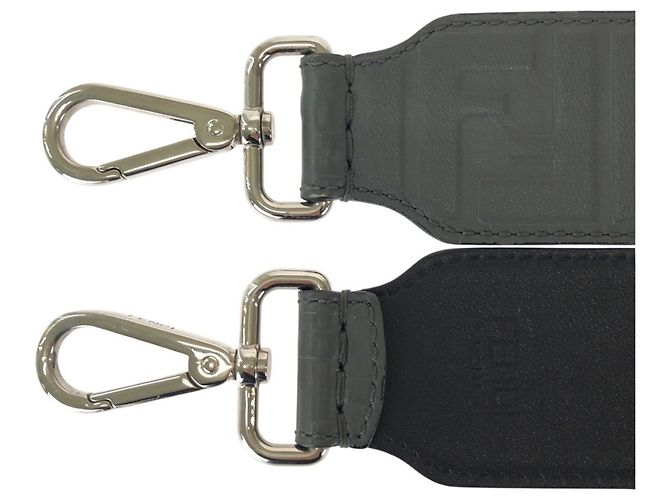 Fendi Strap You Grey Leather Shoulder Braun - Ansicht 3