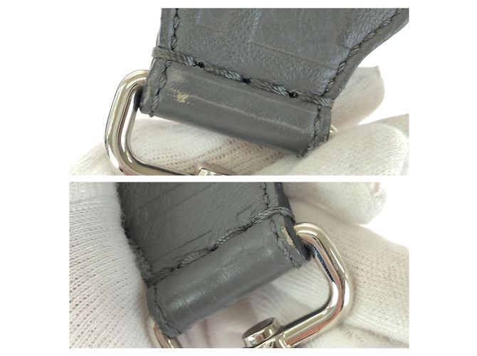 Fendi Strap You Grey Leather Shoulder Braun - Ansicht 4