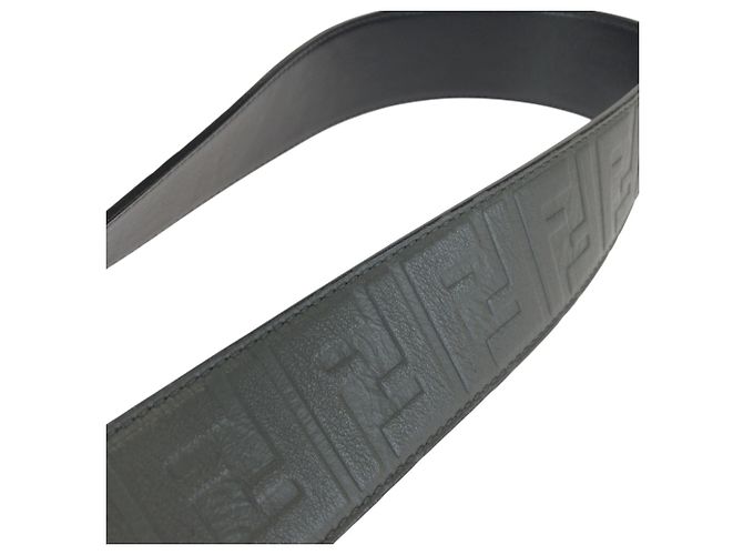 Fendi Strap You Grey Leather Shoulder Braun - Ansicht 5