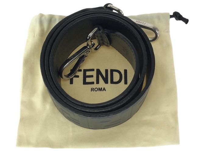 Fendi Strap You Grey Leather Shoulder Braun - Ansicht 8