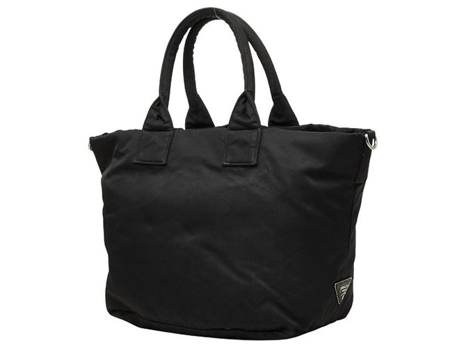 Prada Triangle Logo Plate Camouflage Handtasche Schwarz Khaki - Ansicht 5