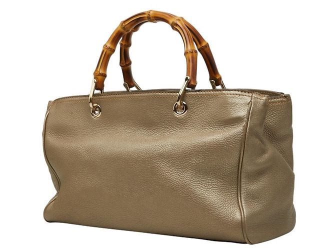 Borsa a Mano Gucci Bamboo Borsa a Spalla Marrone D'oro - vista 2