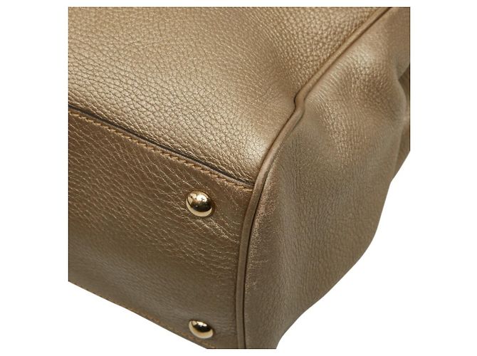 Borsa a Mano Gucci Bamboo Borsa a Spalla Marrone D'oro - vista 6