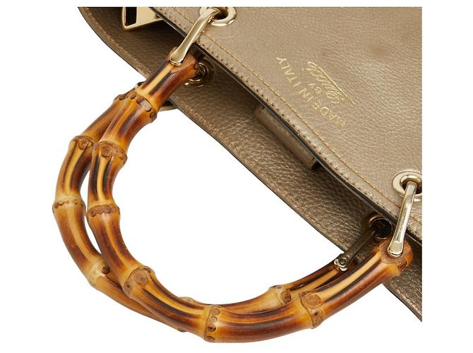 Borsa a Mano Gucci Bamboo Borsa a Spalla Marrone D'oro - vista 8