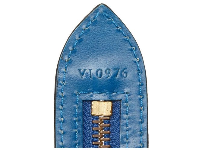 Borsa Louis Vuitton Epi Saint Jacques in Toledo Blue - vista 11