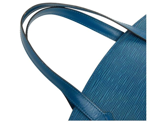 Borsa Louis Vuitton Epi Saint Jacques in Toledo Blue - vista 9