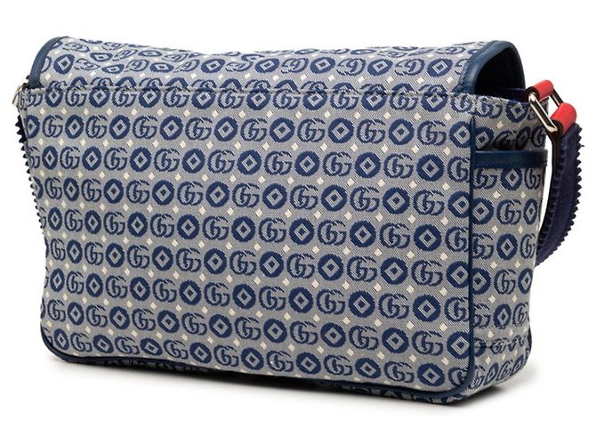 Borsa a tracolla Gucci per bambini con logo Double G e stelle Rosso Blu - vista 2