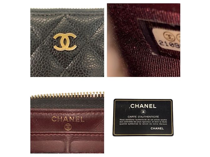 Cartera larga de cuero negro Matelassé Coco Mark CHANEL - vista 3
