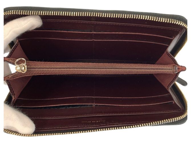 Cartera larga de cuero negro Matelassé Coco Mark CHANEL - vista 4