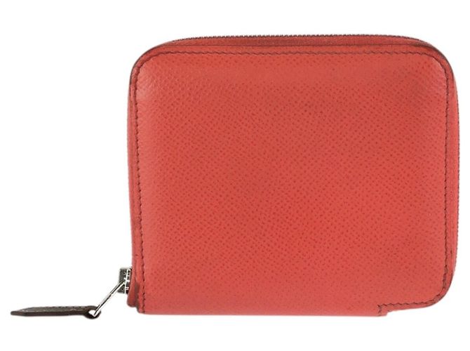 Hermès HERMES Azap Compact Silk Coin Purse Rosa Naranja - vista 2
