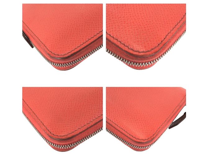 Hermès HERMES Azap Compact Silk Coin Purse Rosa Naranja - vista 3