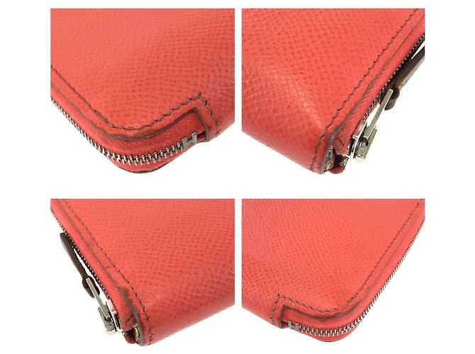 Hermès HERMES Azap Compact Silk Coin Purse Rosa Naranja - vista 4