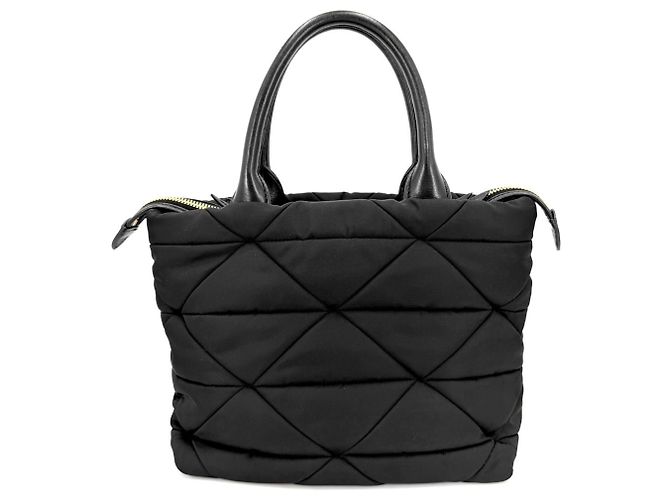 Borsa a mano piccola in nylon nero da donna Prada - vista 2