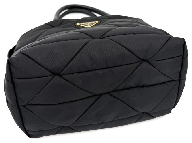 Borsa a mano piccola in nylon nero da donna Prada - vista 3