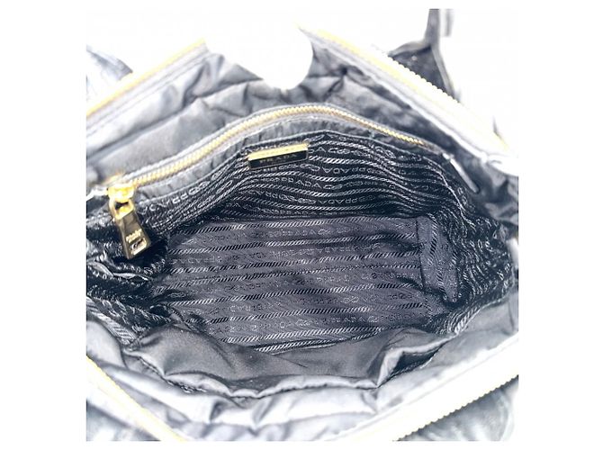 Borsa a mano piccola in nylon nero da donna Prada - vista 4