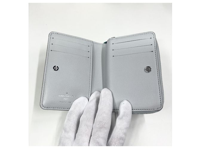 Louis Vuitton Damenbörse Bi-Fold in Blau-Grau Braun - Ansicht 3