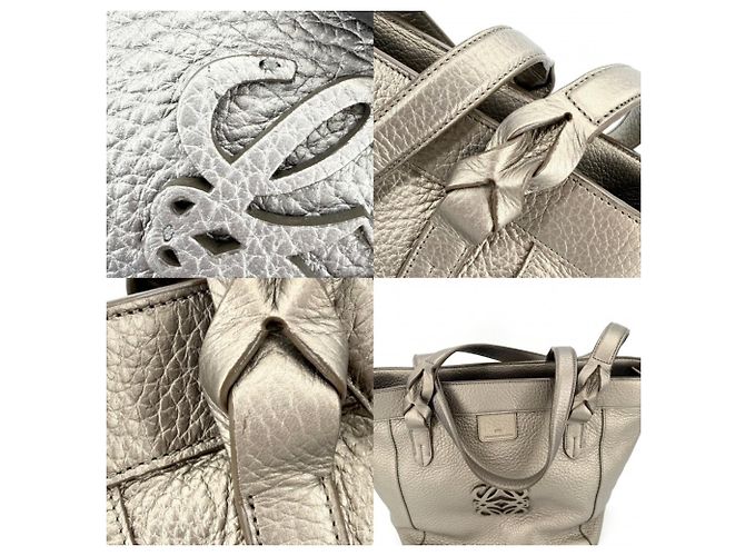 Borsa Tote Loewe Anagram Fusta D'oro - vista 6