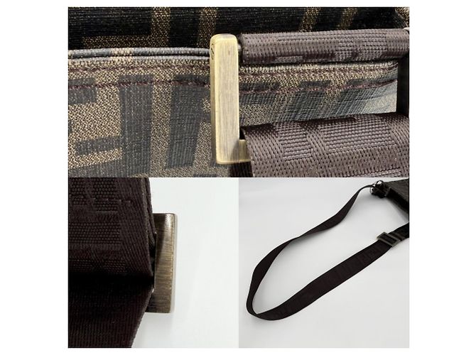 Zucca Borsa a tracolla Fendi Mamma Bucket Marrone - vista 6