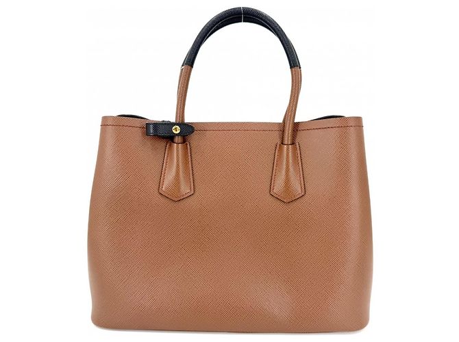 Borsa Tote Doppia da donna Prada Marrone - vista 2