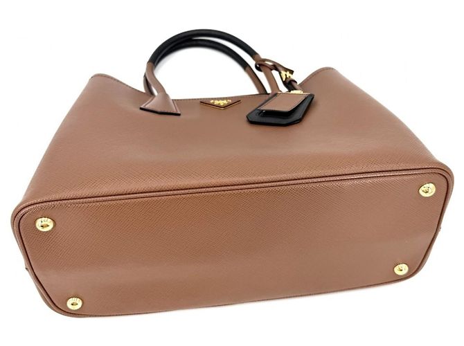 Borsa Tote Doppia da donna Prada Marrone - vista 3