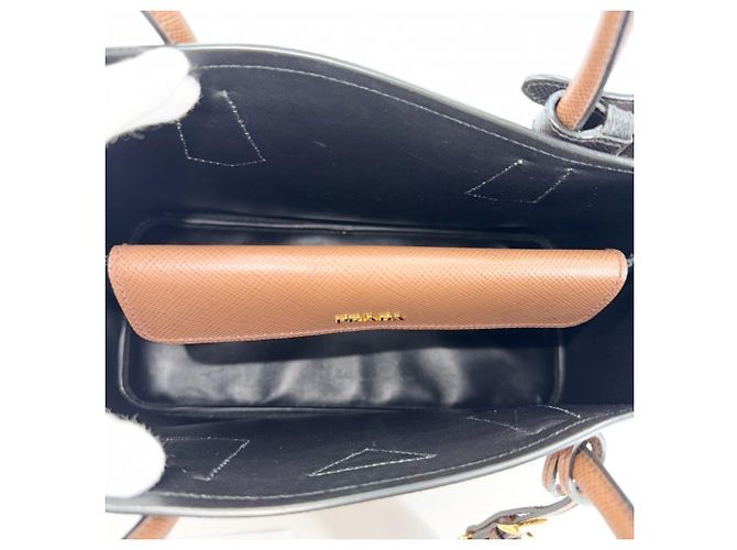 Borsa Tote Doppia da donna Prada Marrone - vista 4