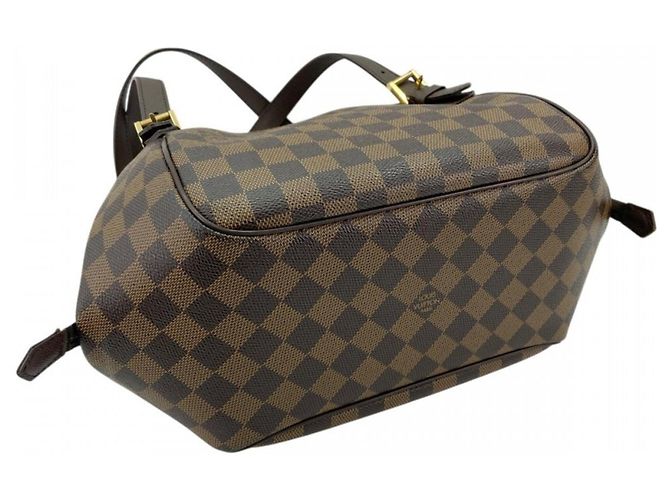 Borsa a spalla Louis Vuitton Damier Belem MM Marrone Beige - vista 3