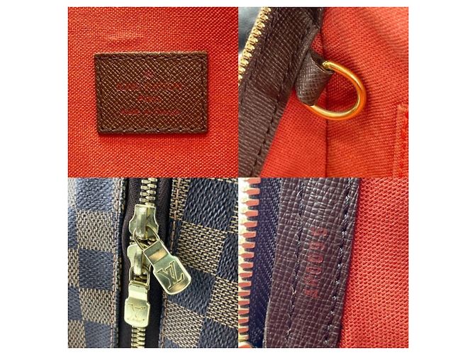 Borsa a spalla Louis Vuitton Damier Belem MM Marrone Beige - vista 5