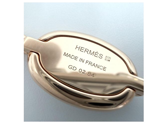 Hermès Halskette für Damen mit Mini Maillon PM Chaine d'Ancre Anhänger Weiß Golden - Ansicht 4