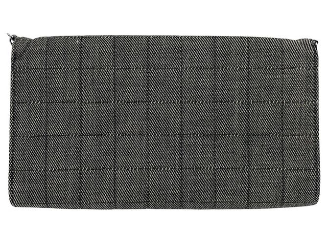 Borsa a tracolla in denim grigio Chanel Marrone - vista 2