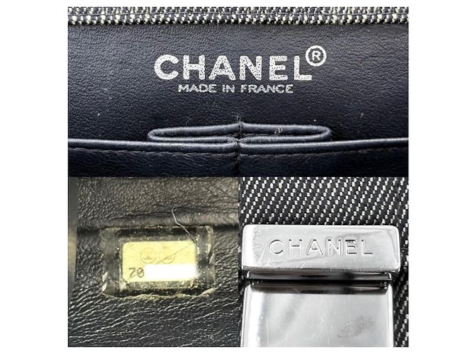 Borsa a tracolla in denim grigio Chanel Marrone - vista 5