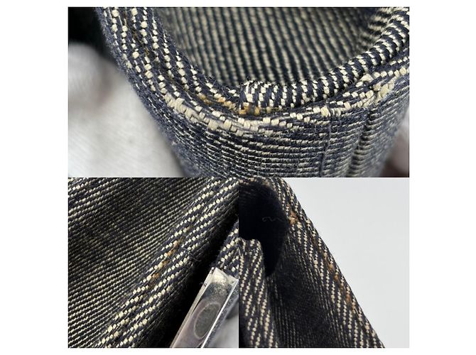 Borsa a tracolla in denim grigio Chanel Marrone - vista 6