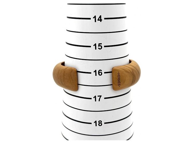 Hermès Bracciale rigido in legno Hermes Collier de Chien Marrone - vista 4