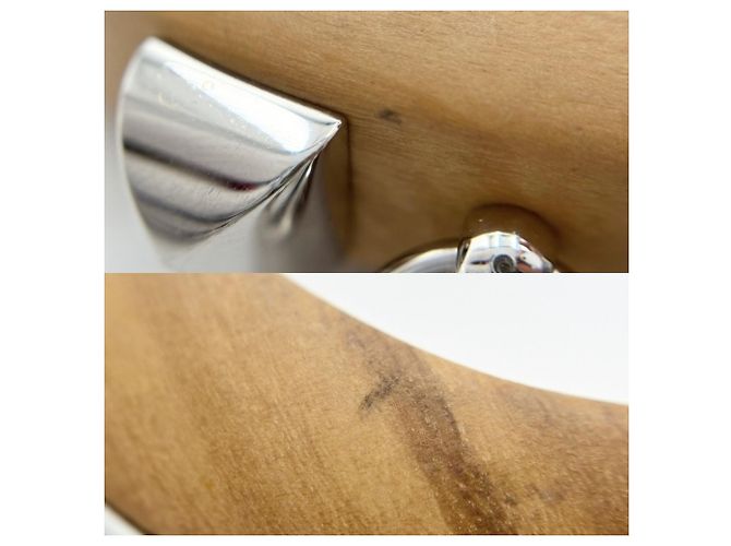 Hermès Bracciale rigido in legno Hermes Collier de Chien Marrone - vista 5