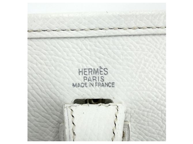 Hermès Borsa a tracolla corta Hermes Evelyne 16 TPM Bianco - vista 5