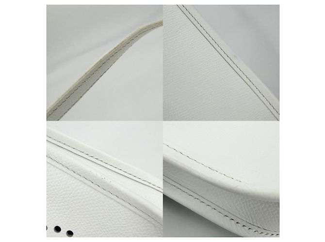 Hermès Borsa a tracolla corta Hermes Evelyne 16 TPM Bianco - vista 6
