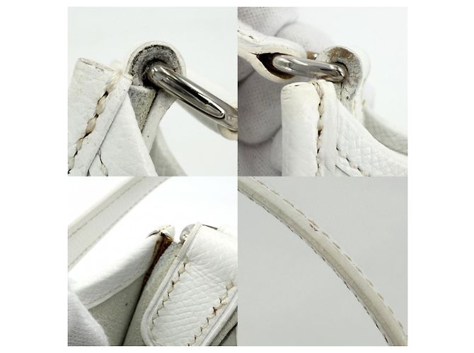 Hermès Borsa a tracolla corta Hermes Evelyne 16 TPM Bianco - vista 7