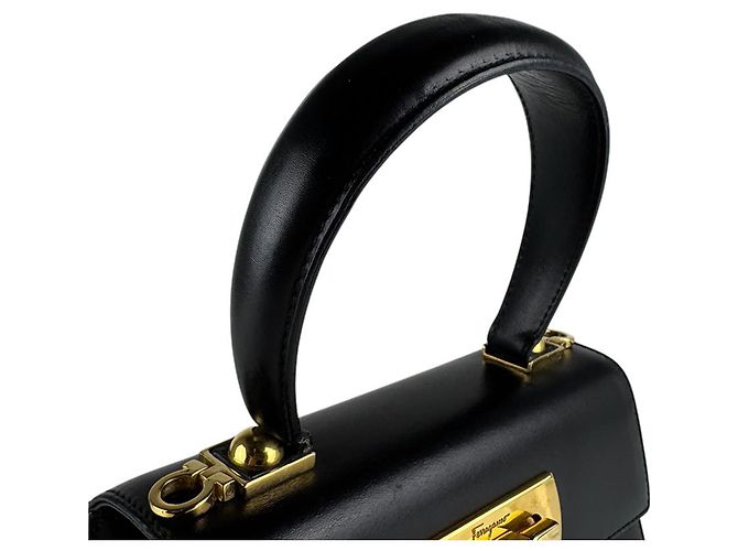 Gancini Borsa a mano in pelle Salvatore Ferragamo Nero - vista 10