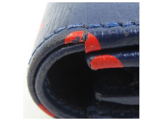 Portafoglio Bi-Fold Gucci blu navy e rosso - vista 8