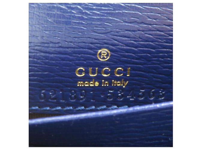 Portafoglio Bi-Fold Gucci blu navy e rosso - vista 9